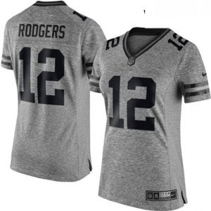 Womens Green Bay Packers Aaron Rodgers Limited Gray Gridiron Jersey